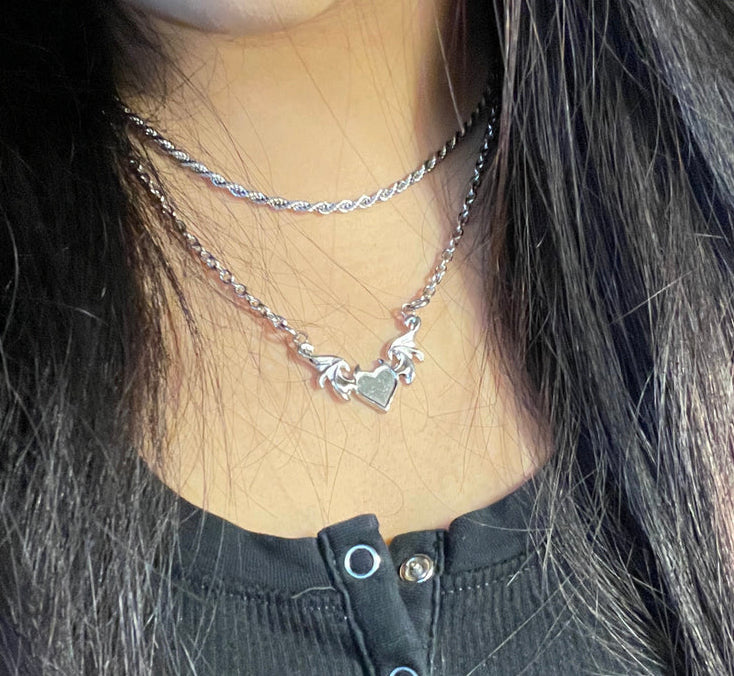 Evil heart necklace