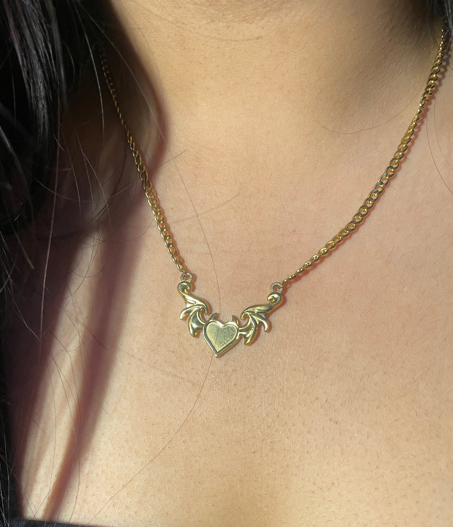 Evil heart necklace