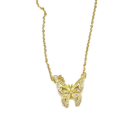 Cubic Zirconia butterfly necklace